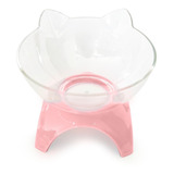 Kitten Comedero Elevado Transparente Para Gato 