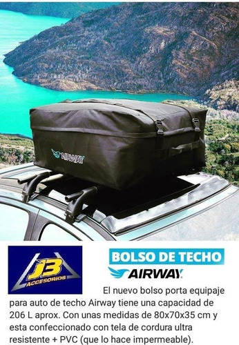 Bolso Airway Para Techo/portatablas 200 Litros Impermeable