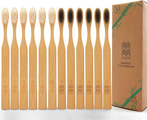 Cepillos De Dientes De Bambú Biodegradables Dakhi (paquete D