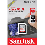 Cartão De Memória Sandisk Sdxc Ultra Plus 128gb - Envio Mg