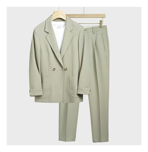 A Traje Formal Hombre Blazer Y Pantalón Uniforme, 2 Piezas