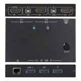 Conmutador Switcher Decryption 4k/usb, Compatible Con Kvm A