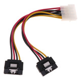 4-pin Macho A Dual Sata 15 Pines Hembra Y Divisor Cable 15cm