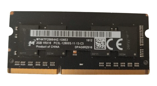 Memoria Ram Macbook Pro Mid 2012. Original 2 Gb