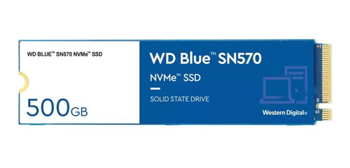 Disco Solido Ssd M.2 500g Sn570 Nvme Wd Blue 