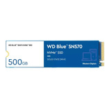 Disco Solido Ssd M.2 500g Sn570 Nvme Wd Blue 