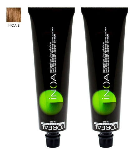 Loreal Inoa X2 Tinturas Cabello Sin Amoníaco Tono 8 X 60gr