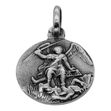 Medalla San Miguel Arcangel 14mm Grabado Sin Cargo Chiarezza