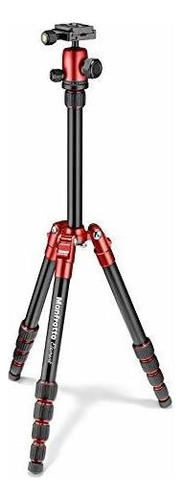 Manfrotto Trípode Ligero Elemento Viajero Pequeñas Rojo Mkel