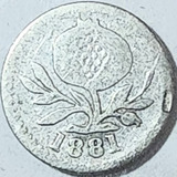 Moneda Plata 2 1/2 Centavos 1881 Bogota Fine