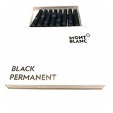8 Cartuchos Montblanc Para Pluma Fuent Black Permanent Negro