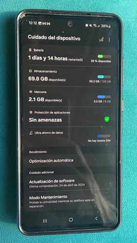 Celular Samsung Galaxy A52 128gb / 6gb De Ram. Excelente!!