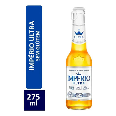 Cerveja Império Ultra 275ml Pack Com 12 Garrafas Sem Glúten | Frete grátis