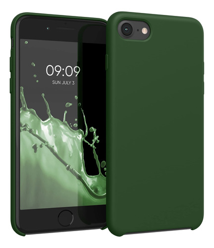 Funda Para iPhone SE 2022/se2020/8/7 Tpu/silicon Verde Oscur