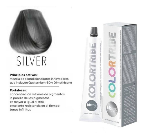 Kit Tintura Bbcos  Silver Tono 8.051566440658e12 Para Cabello