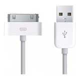 Cable Compatible iPhone 4 iPad 2 3 4 Usb Datos 30 Pines Color Blanco