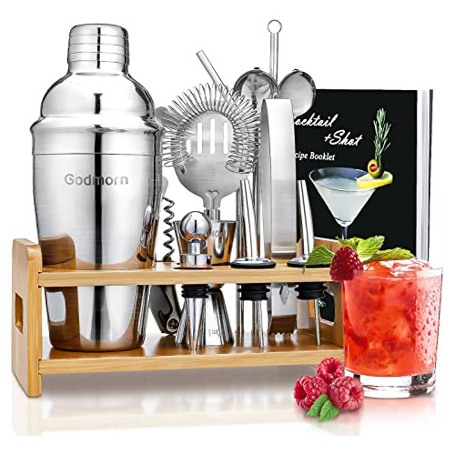 Cocktail Shaker Set Bartender Kit, 15pcs Bartender Shaker Se