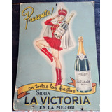Antiguo Cartel Publicidad Original Sidra La Victoria
