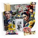 Mug Frida Kahlo / Kit De Regalo Frida Kahlo / Botella De Luj