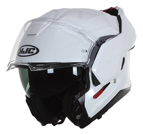 Casco Hjc Rebatible I100  Solido Pearl White Hjc