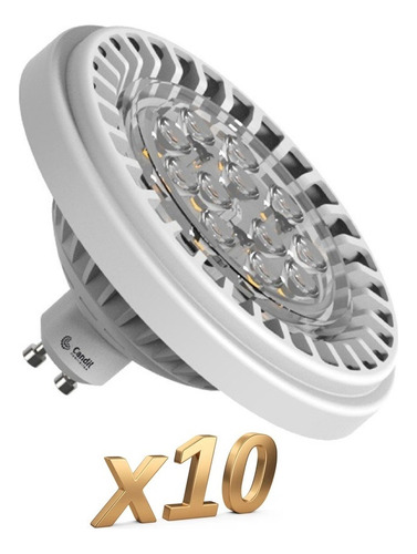 Lampara Led Ar111 Candil 12w B.frio 220v.gu10 6000k Packx10 