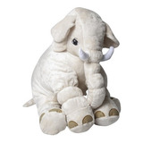 Pelúcia Elefante Brinquedo Baby Marfim Médio 46x35cm