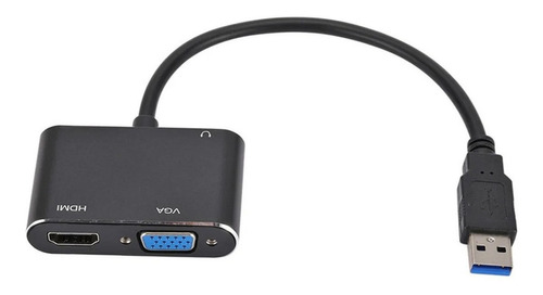 Usb 3.0 Para Vga+hdmi Conversor Adaptador Hd 1080p Computado