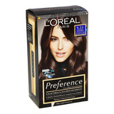 2 Pzs Loreal Tinte Permanente Dama Preference 5.21 Castaño U