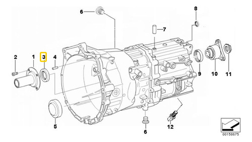 Anillo Retn Caja Cambios Para Bmw Serie 1 E87 120d M47n2 Foto 4