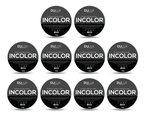 10 Pomada Incolor Ultra Fixação 150g Dulux Cabelo E Barba