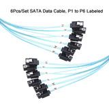 Adcaudx Sata-iii Cable-0.5m, 6pcs/set-6gbps-sata Hdd-ssd Dat