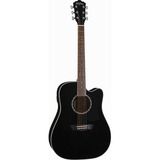 Guitarra Electroacústica Washburn Ad5ceb Black Apprentice