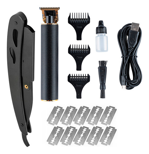 Kit Barbería Gadnic Cortadora De Pelo Porta Navaja De Barba