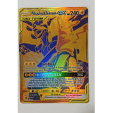 Carta Pokemon Pikachu E Zekrom Gx Dourada Promo Sm248 Import