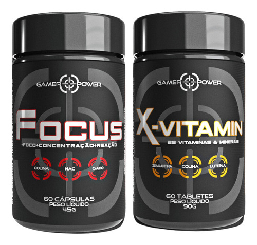 Focus Nootrópico E Energia + Xvitamin Vitaminas & Minerais