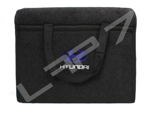 Bolsa Organizadora Porta Malas Hyundai Universal Preto Desenho Do Tecido Carpete