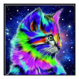 Pintura De Diamantes De Imitación De Gato En 5d, Multiusos,