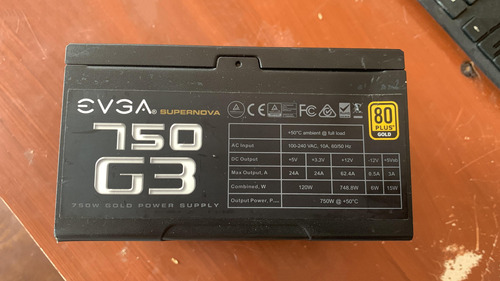 Fuente Poder Evga Supernova 750 G3 80 Plus Gold 750w Modular