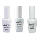 Primer + Base Coat + Top Coat De 15ml Cherimoya