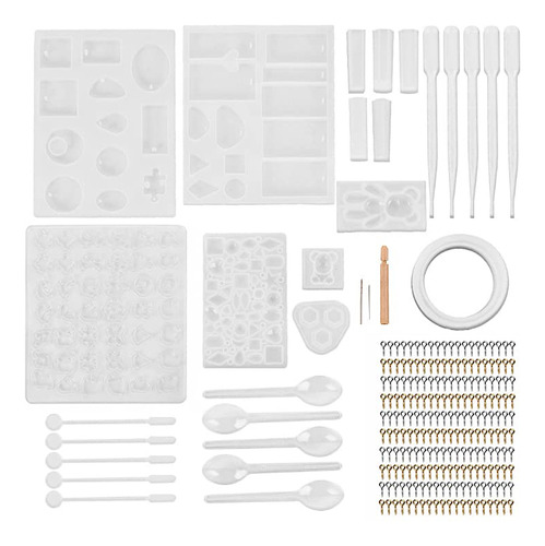 Acxico 1 Juego De 229 Piezas De Moldes De Silicona De Fundic