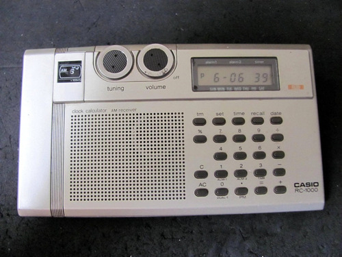 Calculadora Casio Radio Am Relogio Alarme Original Vintage R