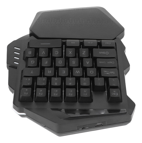 Teclado Para Jogos Com Uma Mão 2.4g Wireless Rgb Lighting Ab