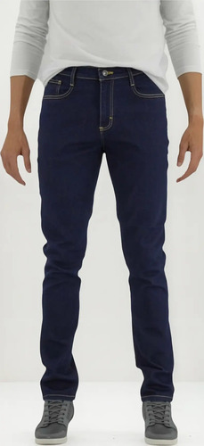 Pantalón Lee Azul Slim Fit Bs 42 Hombre Tiro Medio Jeans