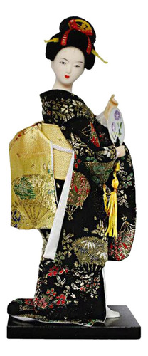 Muñeca Con Kimono De Geisha Japonesa, Figura Coleccionable