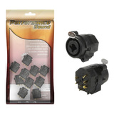 Kit 10 Plugs Xlr/p10 Combo Cannon Painel Fêmea - Linha Pro