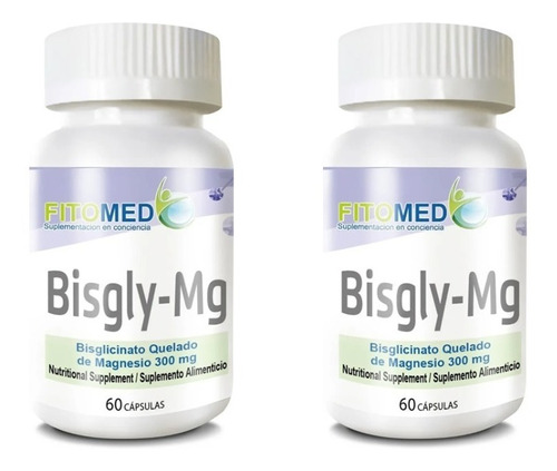 Fitomed Bisgly Mg -  Magnesio (60 Cápsulas) X2 Unidades