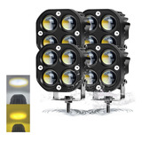 Faro Led Auxiliar Lupa Doble Color 28000lm 5d Moto Auto