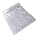 Piercing Tragus Silicone Branco 8mm Kit 12 Unidades Branca