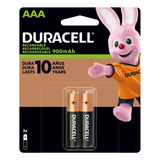 Pila Recargable Duracell Tamaño Aaa 2 Unidades 900 Mah