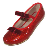 Balerina Niña Chabelo 94601 Gliter Rojo 14.5-21 Fiesta Moño